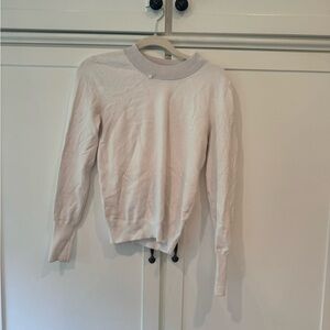 Louis Vuitton White Crew Neck Sweater Soft Knit